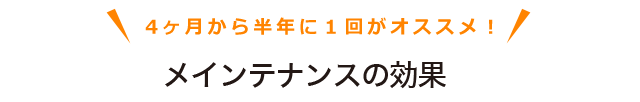 4ヶ月から半年に１回がオススメ！